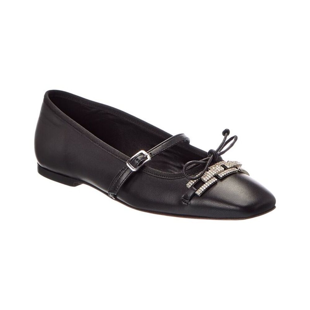 Baldinini Leather Ballet Flat, Black